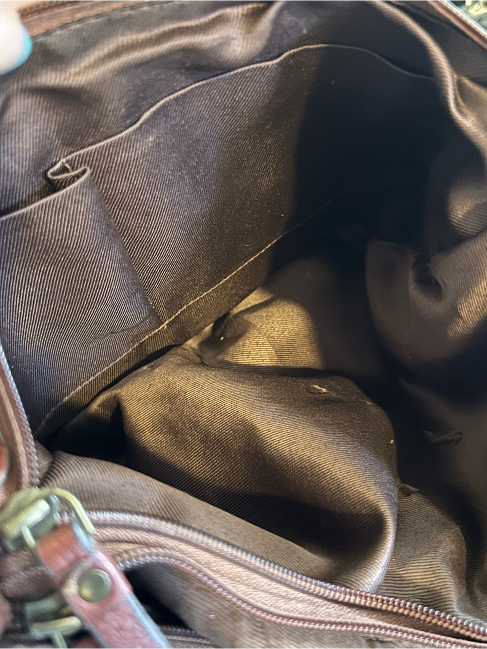Born Leather Crossbody Bag in Saddle Brown - Picture 6 of 6